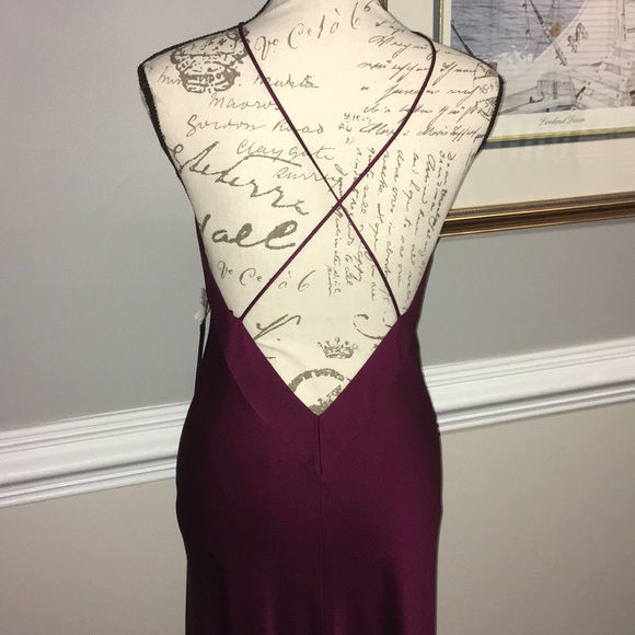 NWT $398 DKNY Stunning Long Dress Magenta 10 Tall - Picture 2 of 8